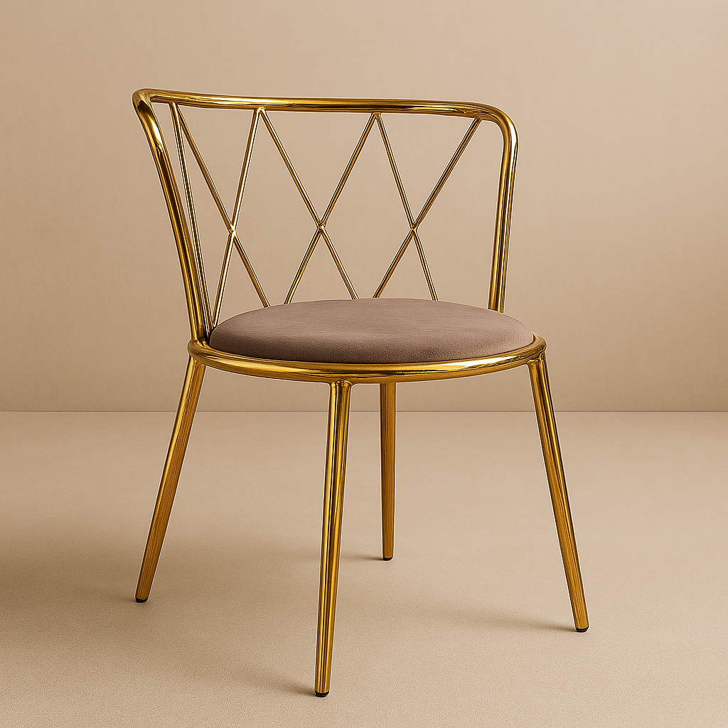 Silla Glam Gold – Elegancia Sofisticada con Estilo Moderno